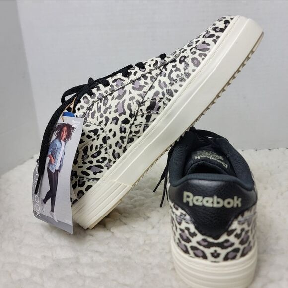 Reebok Club Memt Bold Womens Low Top Sneaker Size 8 5 Leopard Print New - Picture 5 of 9
